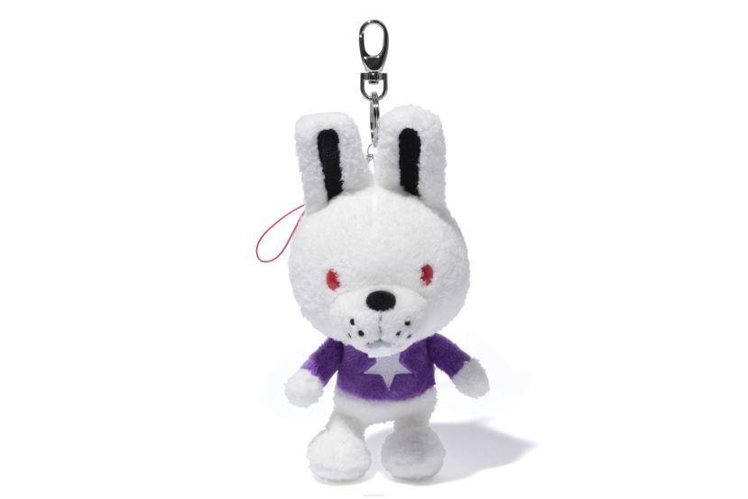 porte-clés en peluche doppy A Bathing Ape Hommes ZHX6N41181 blanc