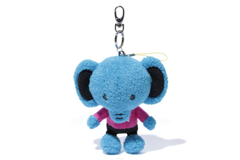 porte-clés en peluche eleph A Bathing Ape Hommes ZHX6N41180 bleu