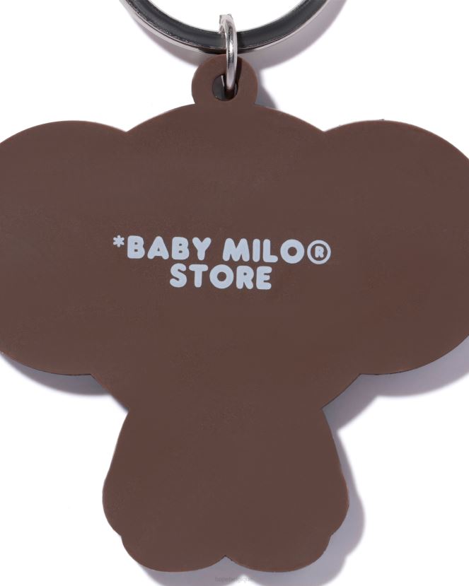 porte-clés en silicone de base A Bathing Ape Hommes ZHX6N41166 mandarine