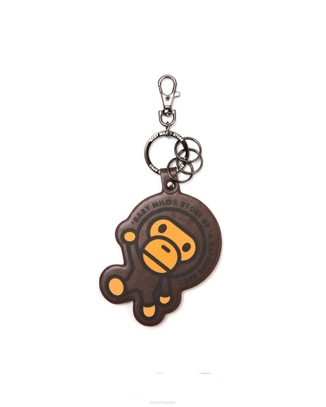 porte-clés porte-nom A Bathing Ape Hommes ZHX6N41173 café