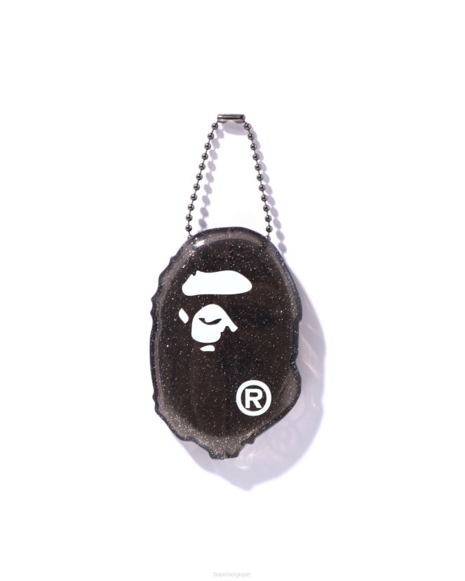 porte-monnaie tête A Bathing Ape Hommes ZHX6N4595 noir
