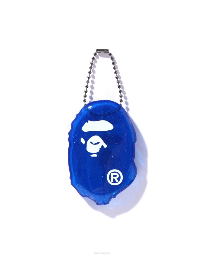 porte-monnaie tête A Bathing Ape Hommes ZHX6N4596 bleu