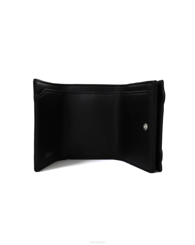 portefeuille bébé milo en cuir A Bathing Ape femmes ZHX6N41158 noir