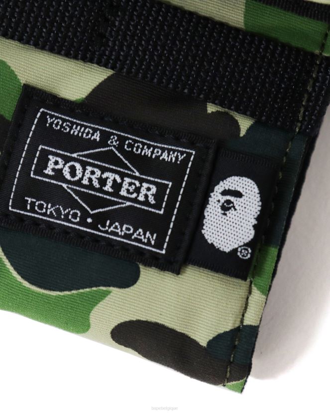 portefeuille long camouflage porter abc A Bathing Ape Hommes ZHX6N4647 armée verte