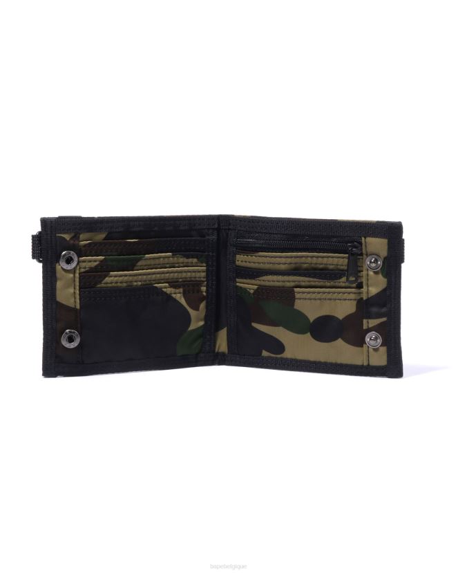 portefeuille porter 1st camo A Bathing Ape Hommes ZHX6N4573 armée verte
