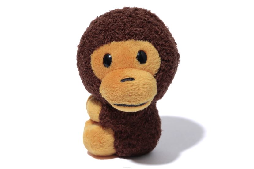 poupée en peluche milo aimantée assise - 12cm A Bathing Ape Hommes ZHX6N41184 café