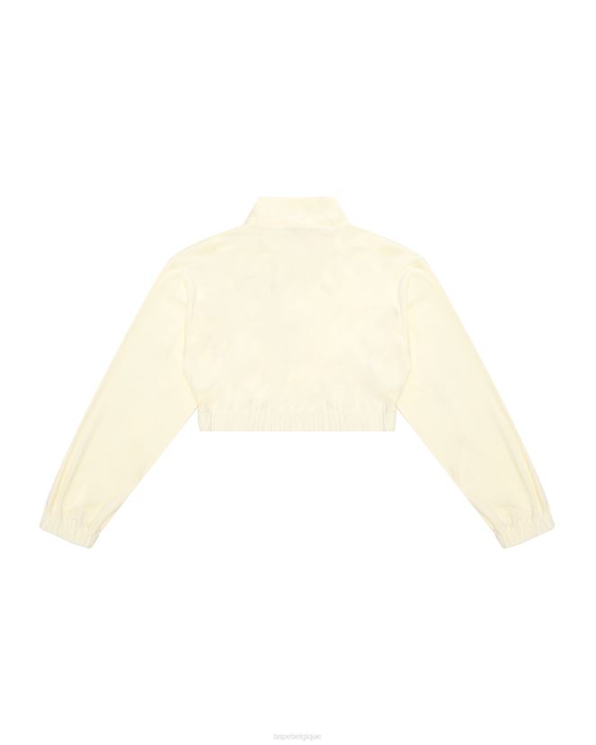 pull court à fermeture zippée A Bathing Ape femmes ZHX6N41061 blanc