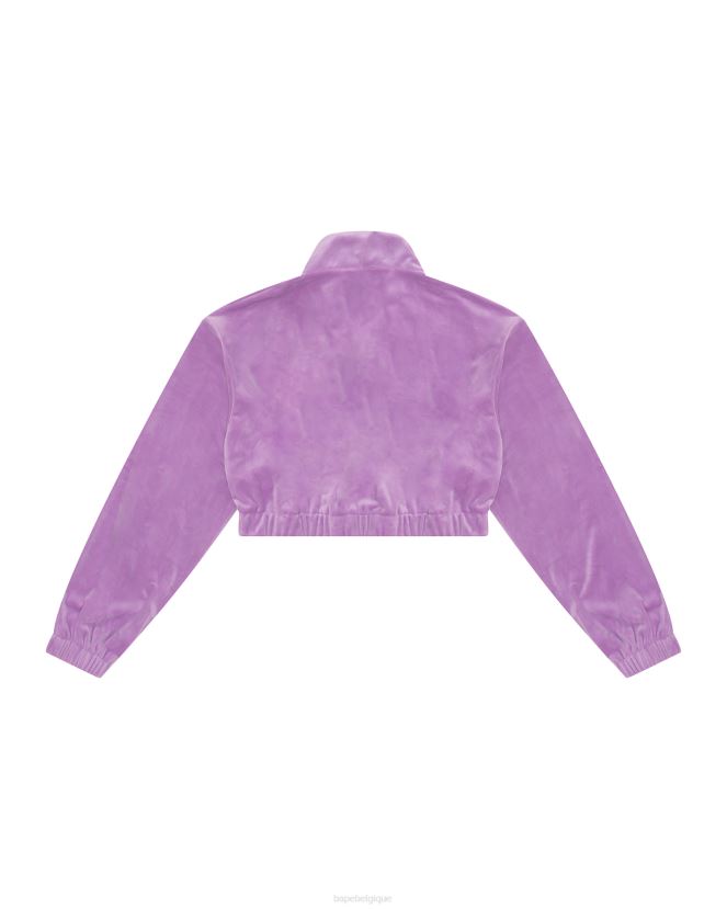 pull court à fermeture zippée A Bathing Ape femmes ZHX6N41062 violet