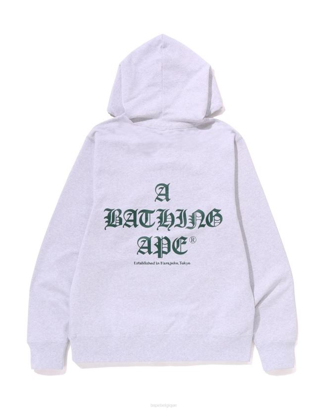 pull à capuche A Bathing Ape Hommes ZHX6N4278 gris