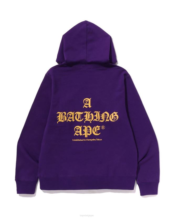 pull à capuche A Bathing Ape Hommes ZHX6N4279 violet