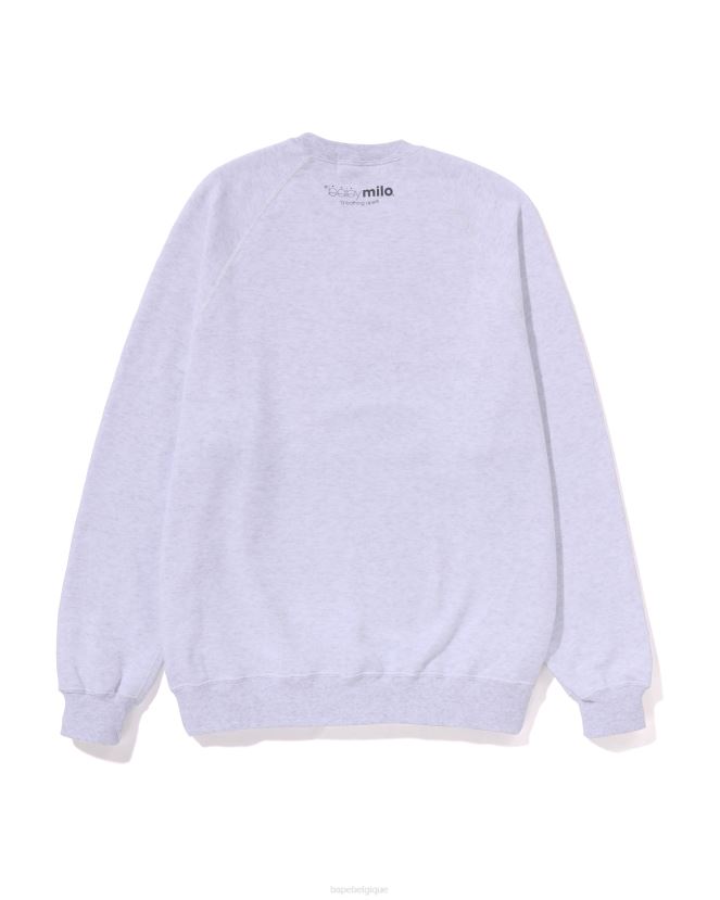 ras du cou surdimensionné lisa A Bathing Ape femmes ZHX6N4780 gris