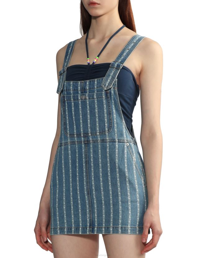 robe en jean à rayures A Bathing Ape femmes ZHX6N4832 jean