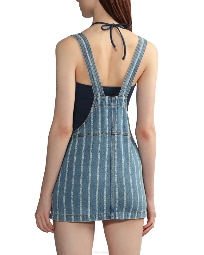 robe en jean à rayures A Bathing Ape femmes ZHX6N4832 jean