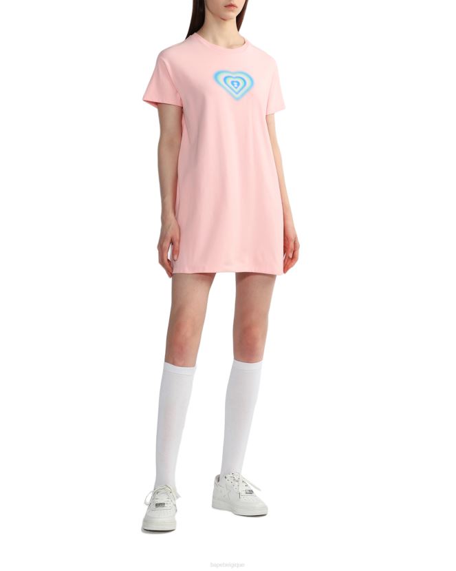 robe graphique A Bathing Ape femmes ZHX6N4816 rose