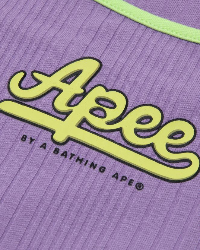 robe à logo imprimé A Bathing Ape femmes ZHX6N4962 violet