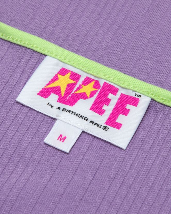 robe à logo imprimé A Bathing Ape femmes ZHX6N4962 violet