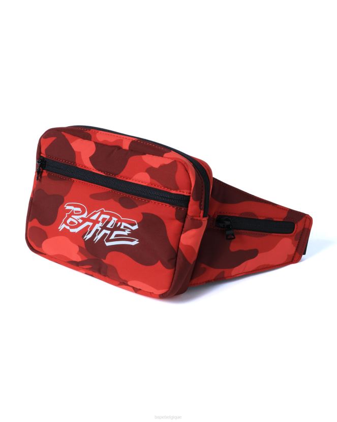 sac banane couleur camouflage A Bathing Ape Hommes ZHX6N4762 rouge vif