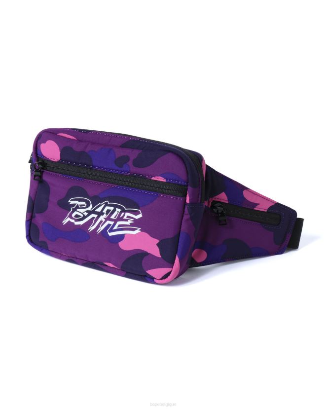 sac banane couleur camouflage A Bathing Ape Hommes ZHX6N4764 violet