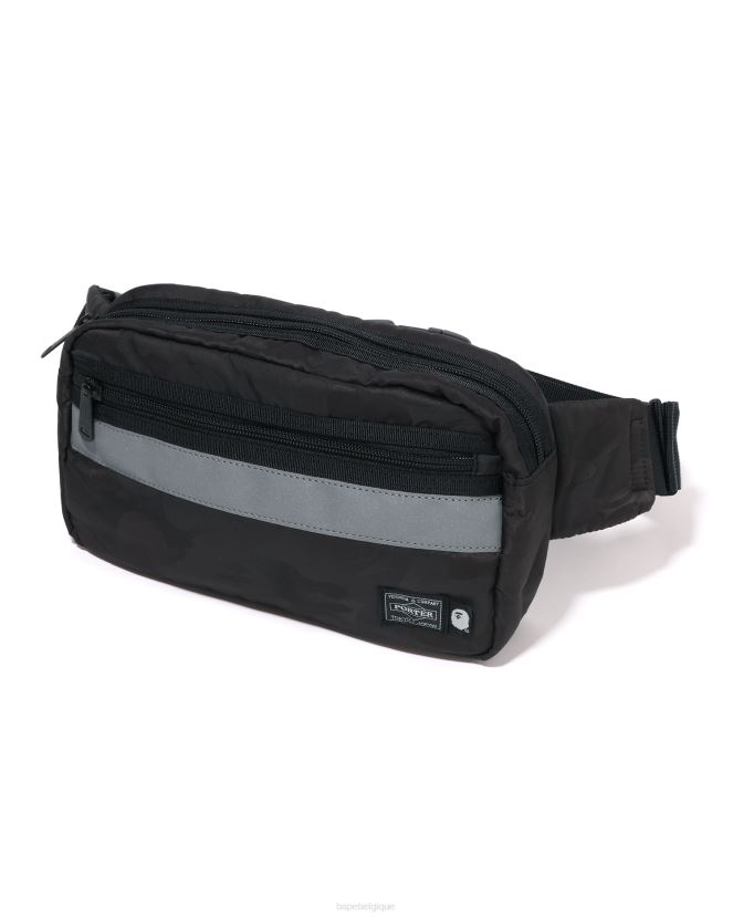 sac banane x porter camouflage uni A Bathing Ape Hommes ZHX6N4431 noir