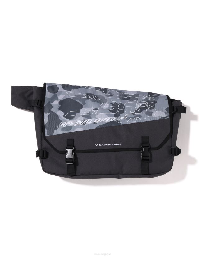 sac besace camouflage nid dabeille A Bathing Ape Hommes ZHX6N4391 gris
