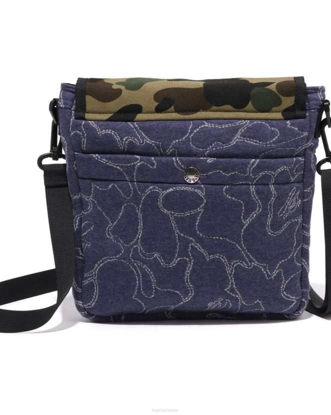 sac porté épaule abc camouflage A Bathing Ape Hommes ZHX6N4421 bleu marine