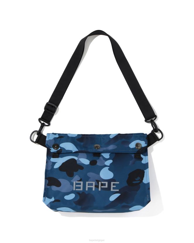 sac porté épaule à motif camouflage dégradé A Bathing Ape Hommes ZHX6N4768 bleu