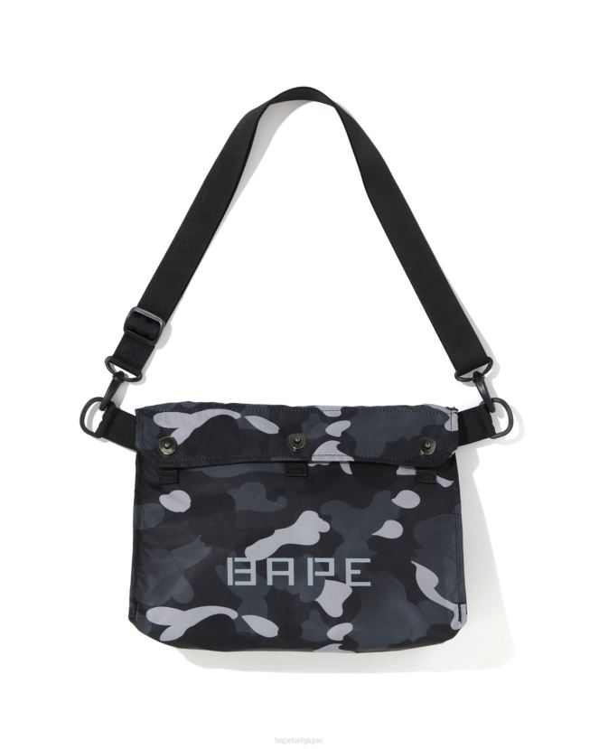 sac porté épaule à motif camouflage dégradé A Bathing Ape Hommes ZHX6N4769 gris foncé