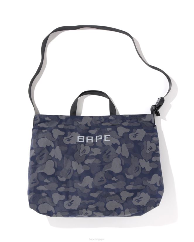 sac à bandoulière réfléchissant à pois abc A Bathing Ape Hommes ZHX6N4760 bleu marine