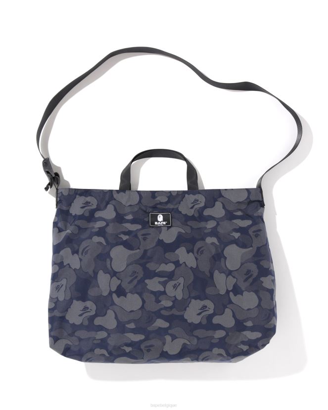 sac à bandoulière réfléchissant à pois abc A Bathing Ape Hommes ZHX6N4760 bleu marine