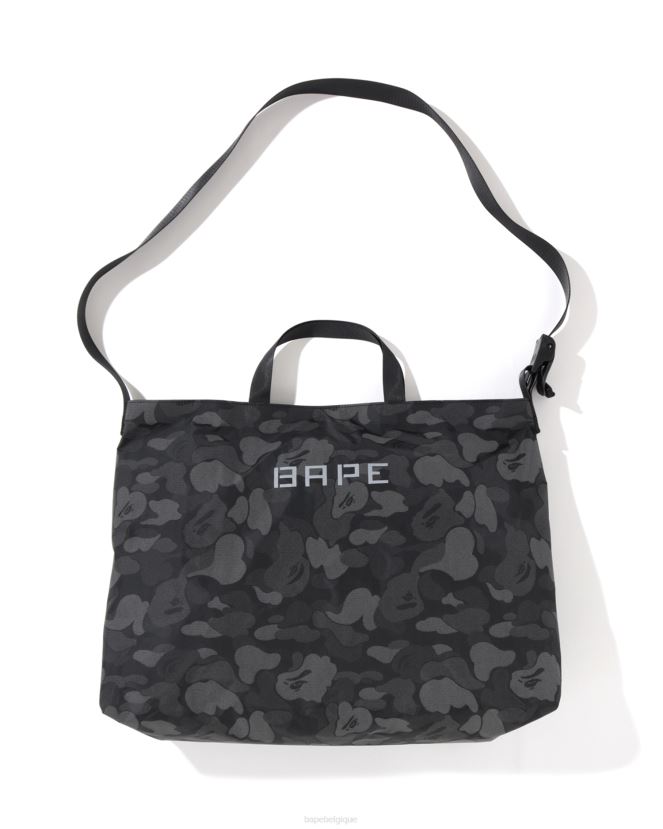 sac à bandoulière réfléchissant à pois abc A Bathing Ape Hommes ZHX6N4761 noir