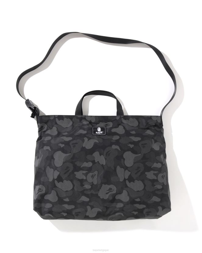 sac à bandoulière réfléchissant à pois abc A Bathing Ape Hommes ZHX6N4761 noir