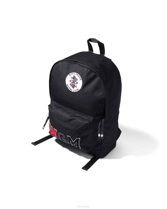 sac à dos de requin occupé A Bathing Ape Hommes ZHX6N4747 noir