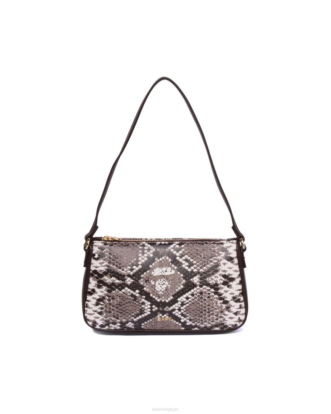 sac à main motif serpent A Bathing Ape femmes ZHX6N41108 beige