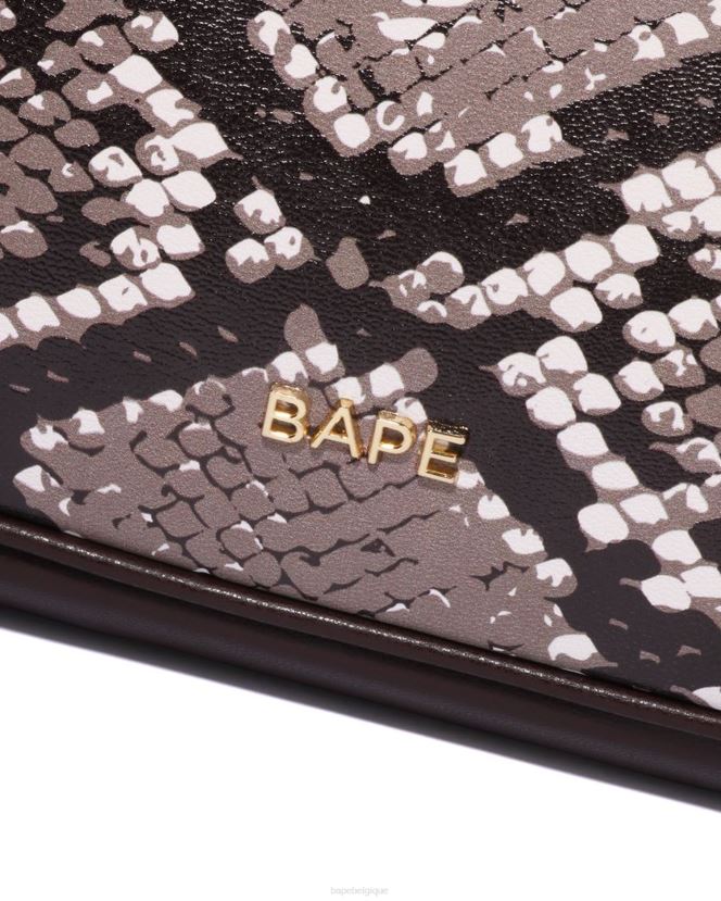 sac à main motif serpent A Bathing Ape femmes ZHX6N41108 beige