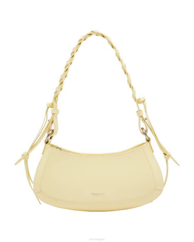 sac à poignée torsadée A Bathing Ape femmes ZHX6N41263 jaune doux