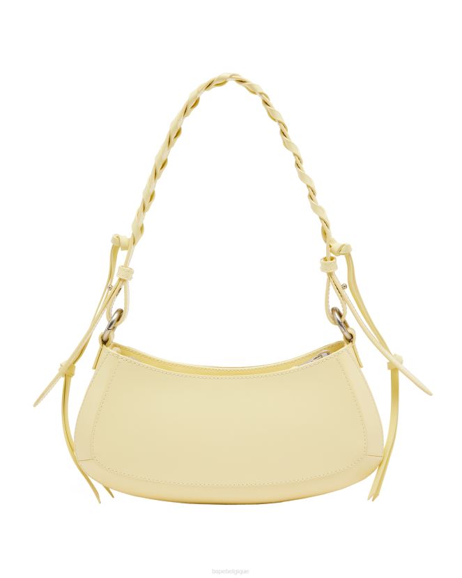sac à poignée torsadée A Bathing Ape femmes ZHX6N41263 jaune doux