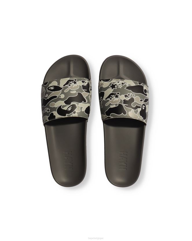 sandales à enfiler camouflage x hayn sta A Bathing Ape Hommes ZHX6N4727 noir