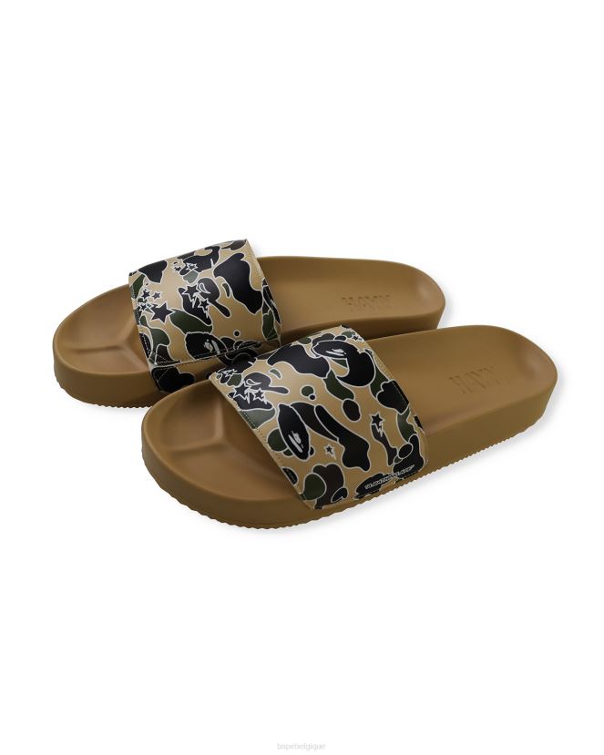 sandales à enfiler camouflage x hayn sta A Bathing Ape Hommes ZHX6N4730 kaki