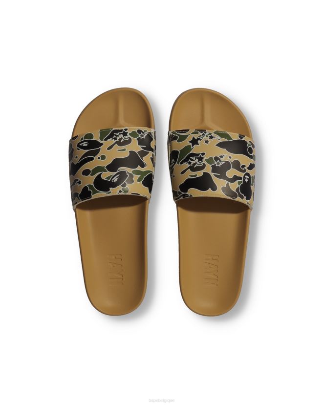 sandales à enfiler camouflage x hayn sta A Bathing Ape Hommes ZHX6N4730 kaki