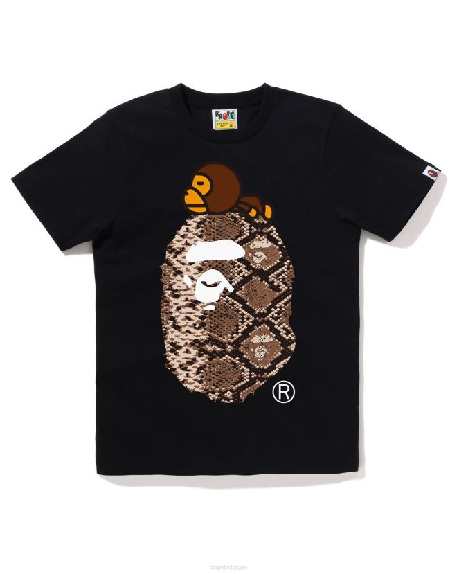 serpent milo sur grand tee A Bathing Ape femmes ZHX6N4878 noir