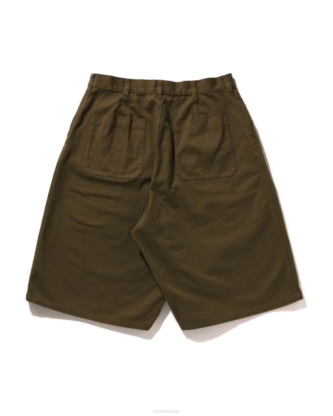 short chino ample à un point A Bathing Ape Hommes ZHX6N498 beige