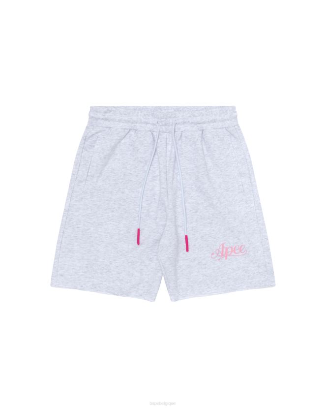 short de détente à logo A Bathing Ape femmes ZHX6N4960 gris