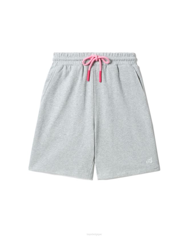 short de jogging à logo A Bathing Ape femmes ZHX6N4886 gris