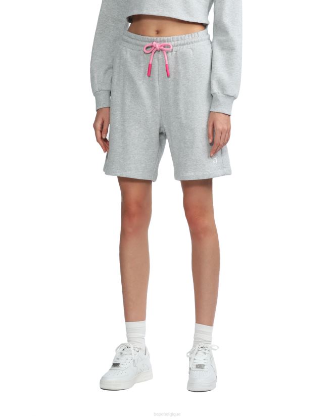 short de jogging à logo A Bathing Ape femmes ZHX6N4886 gris