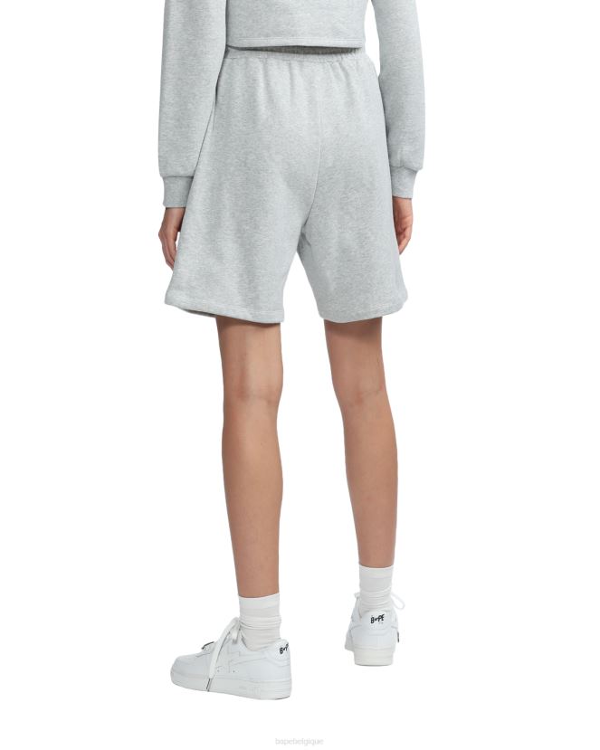 short de jogging à logo A Bathing Ape femmes ZHX6N4886 gris
