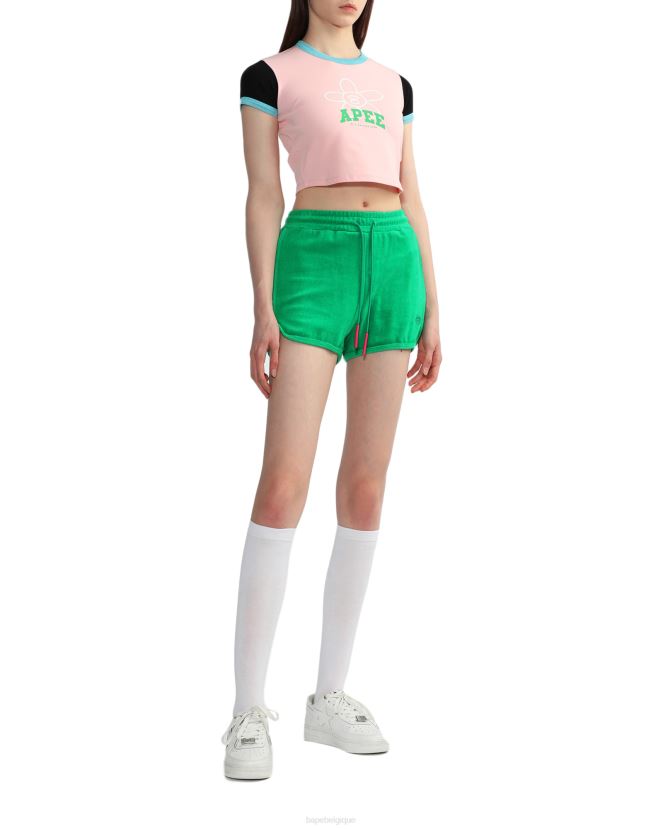 short de survêtement en tissu éponge A Bathing Ape femmes ZHX6N4829 émeraude