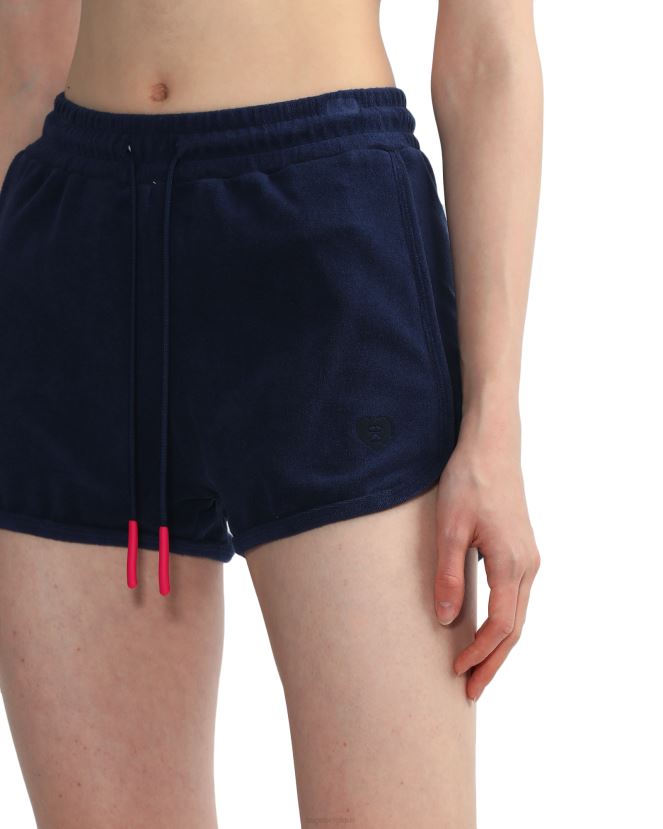 short de survêtement en tissu éponge A Bathing Ape femmes ZHX6N4830 bleu marine