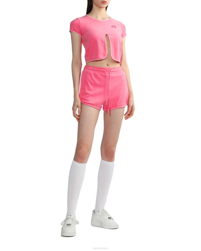 short de survêtement en tissu éponge A Bathing Ape femmes ZHX6N4831 rose