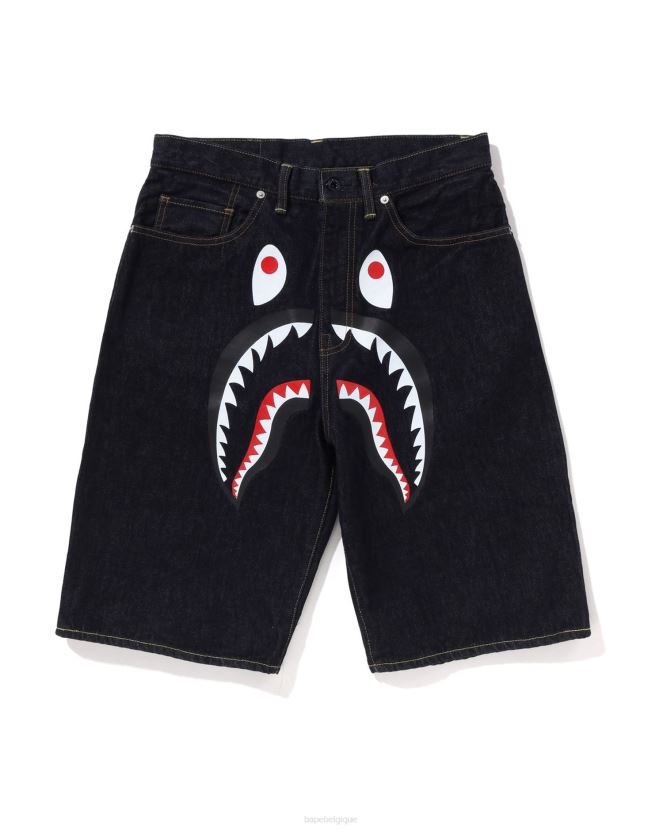 short en jean requin A Bathing Ape Hommes ZHX6N4220 jean