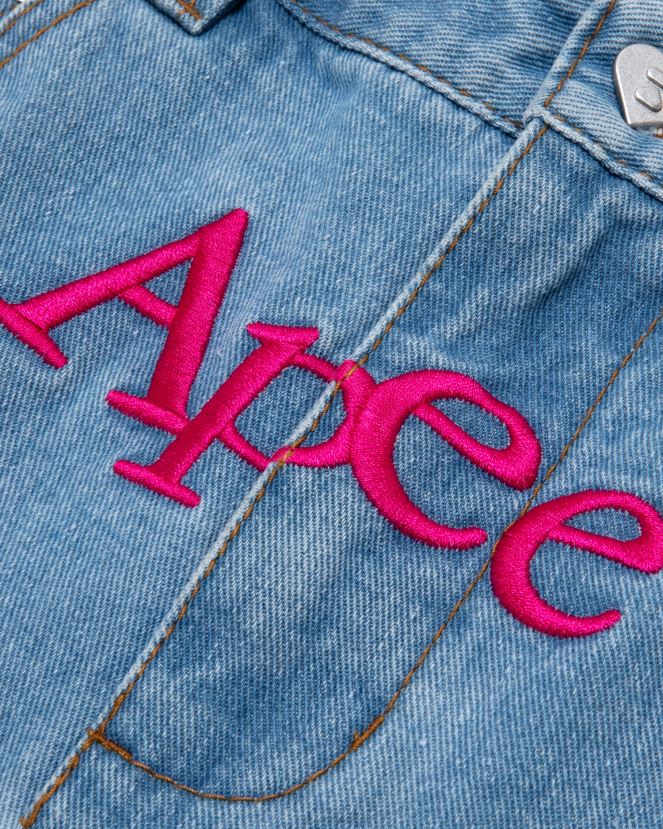 short en jean à logo A Bathing Ape femmes ZHX6N4967 jean